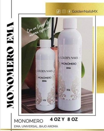 Monomero Golden Nails Secado medio ,bajo aroma 8 oz