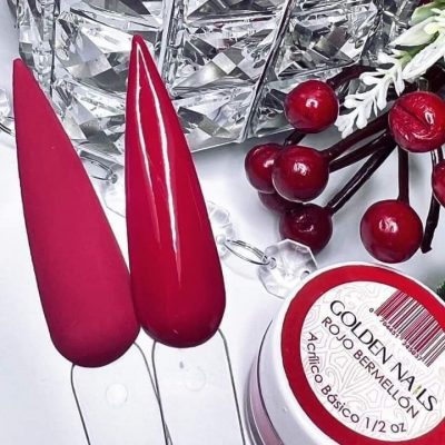 Acrílico Golden Nails 1/2 oz Rojo Bermellon NUEVO