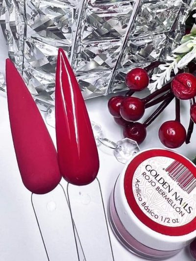 Acrílico Golden Nails 1/2 oz Rojo Bermellon NUEVO