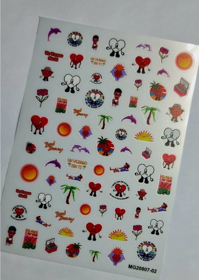 Stiker Lovely nails Bad Bunny 2