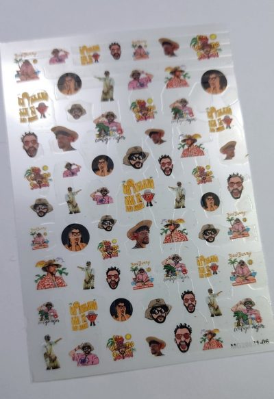 Stiker Lovely nails Bad Bunny1