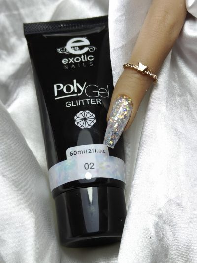 Polygel Exotic Nails Glitter #2 Tornasol - Imagen 2