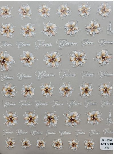 Stiker Lovely Nails Flores