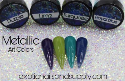 Colección Exotic Nails 4 tonos Art color Peacock Metallic - Imagen 2
