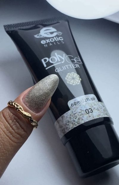 Polygel Exotic Nails Glitter #3 Dorado