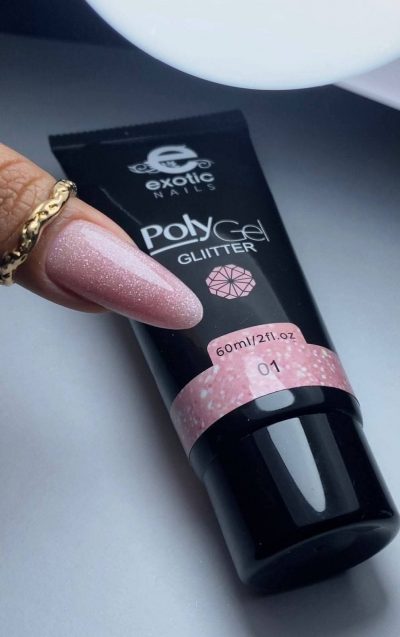 Polygel Exotic Nails Glitter #1 nude