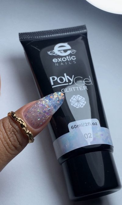 Polygel Exotic Nails Glitter #2 Tornasol