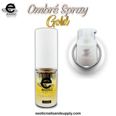 Ombre Spray Gold Glitter Exotic Nails