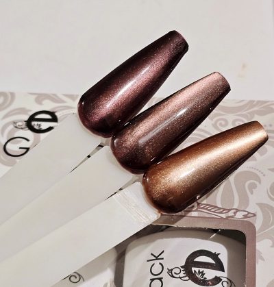 Gama Gelack Tricolor Exotic nails Fall cat eye