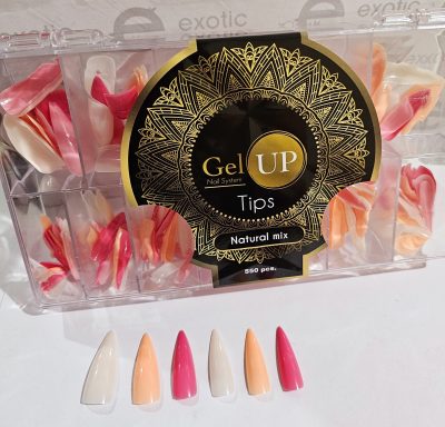 Tip Soft Gel ,Gel up Exotic Nails Mix Natural - Imagen 2