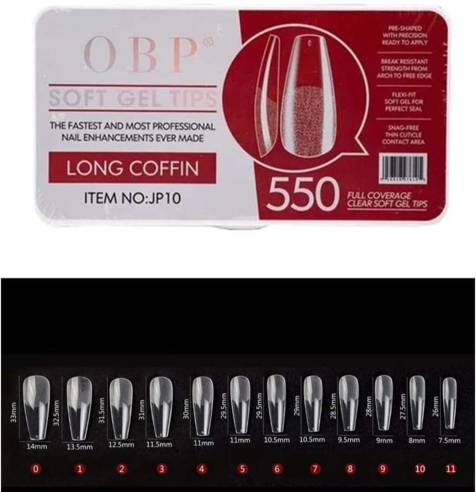 Tip Soft Gel Obp Coffin Largo