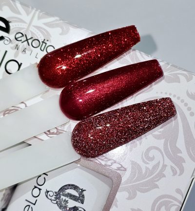 Gama Gelack Tricolor Exotic Nails Fancy Red Incluye un tono rojo reflectivo