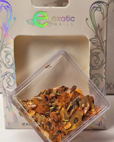 Concha nácar Naranja Exotic nails
