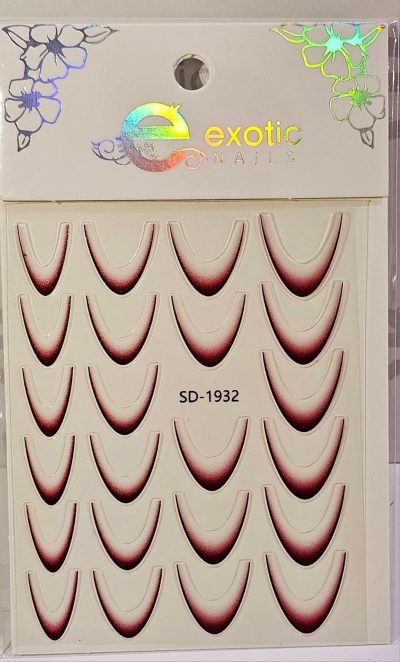 Stiker french Vino Exotic Nails