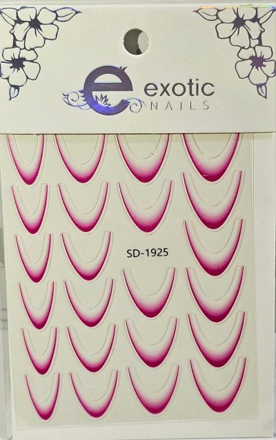 Stiker french Dark Pink Exotic Nails