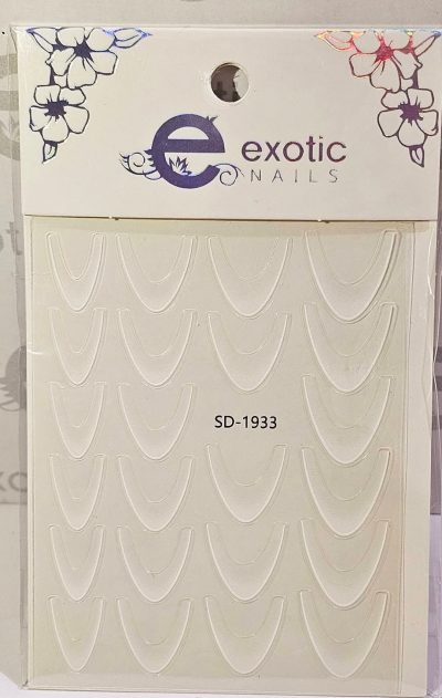 Stiker french Blanco Exotic Nails