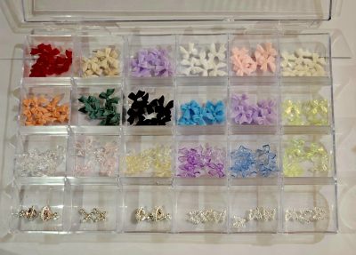 Caja de acrilico con Mix de moños