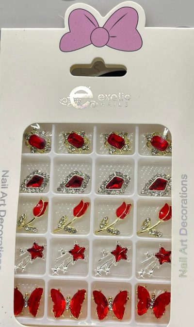 Blister Exotic Nails Dijes Rojo #2