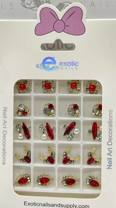 Blister Exotic Nails Dijes Rojo