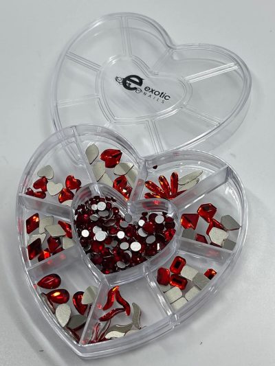 Cristal Mix Rojo Exotic Nails