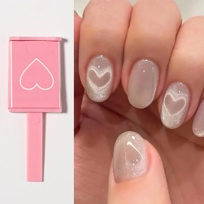 Iman de corazon para gel cat eye