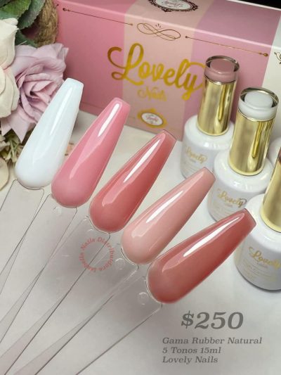 Gama Rubber Lovely Nails 5 tonos 15 ml