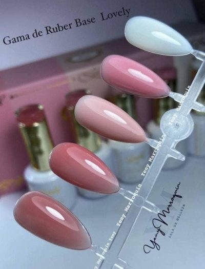 Gama Rubber Lovely Nails 5 tonos 15 ml - Imagen 2