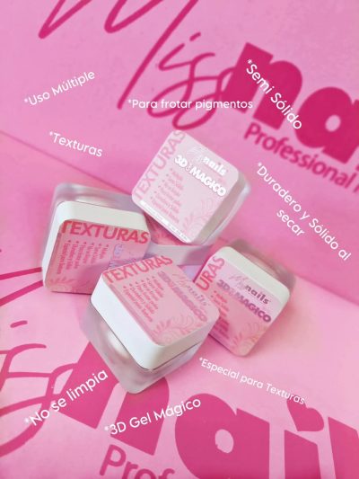 Gel 3d Maglico Miss nails Ideal para relieves ,no se nivela