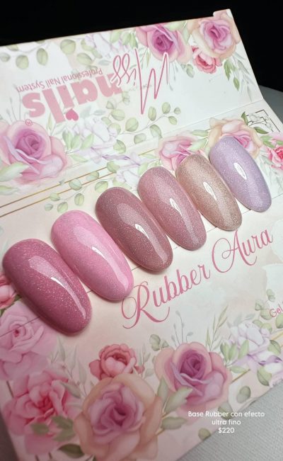 Gama Miss Nails Rubber Aura (destellos holograficos)