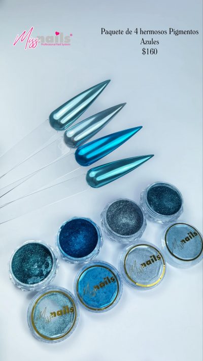 Set efectos Azules Miss nails