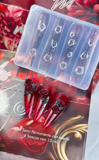 Molde de silicon Rosas Miss nails