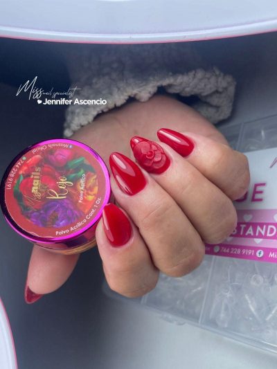 Acrilico Miss nails Rojo 1/2 oz